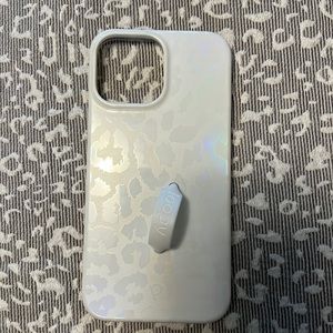 White Iridescent Leopard Loopy Case